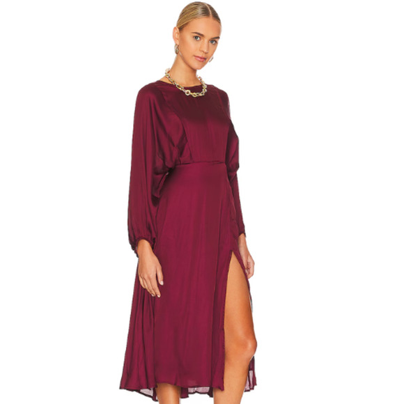ASTR the Label Marin Dress in Wine NWOT Size Large - Picture 2 of 4